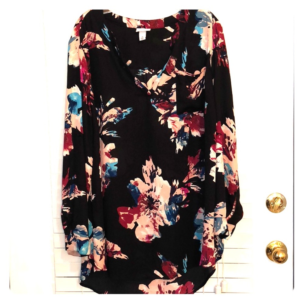 Ava & Vic Flowy Floral Blouse sz. 2X
